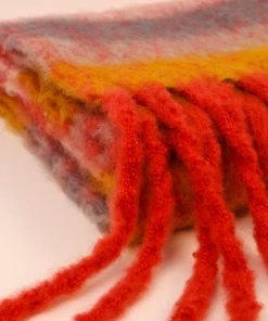 Powder Chunky Tassel Scarf In Sunset Stripe Loungewear And Accessories