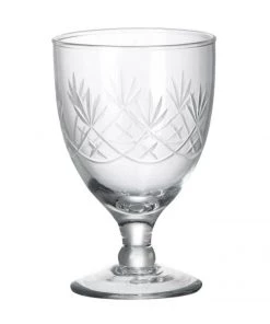 Parlane Etched Stem Glass