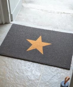 Garden Trading Charcoal Star Doormat - Large