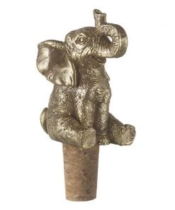 Parlane Gold Elephant Bottle Stopper Kitchen & Dining