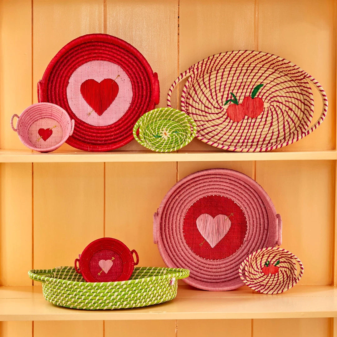 Rice By Rice Last Chance To Buy Red Bread Basket With Heart