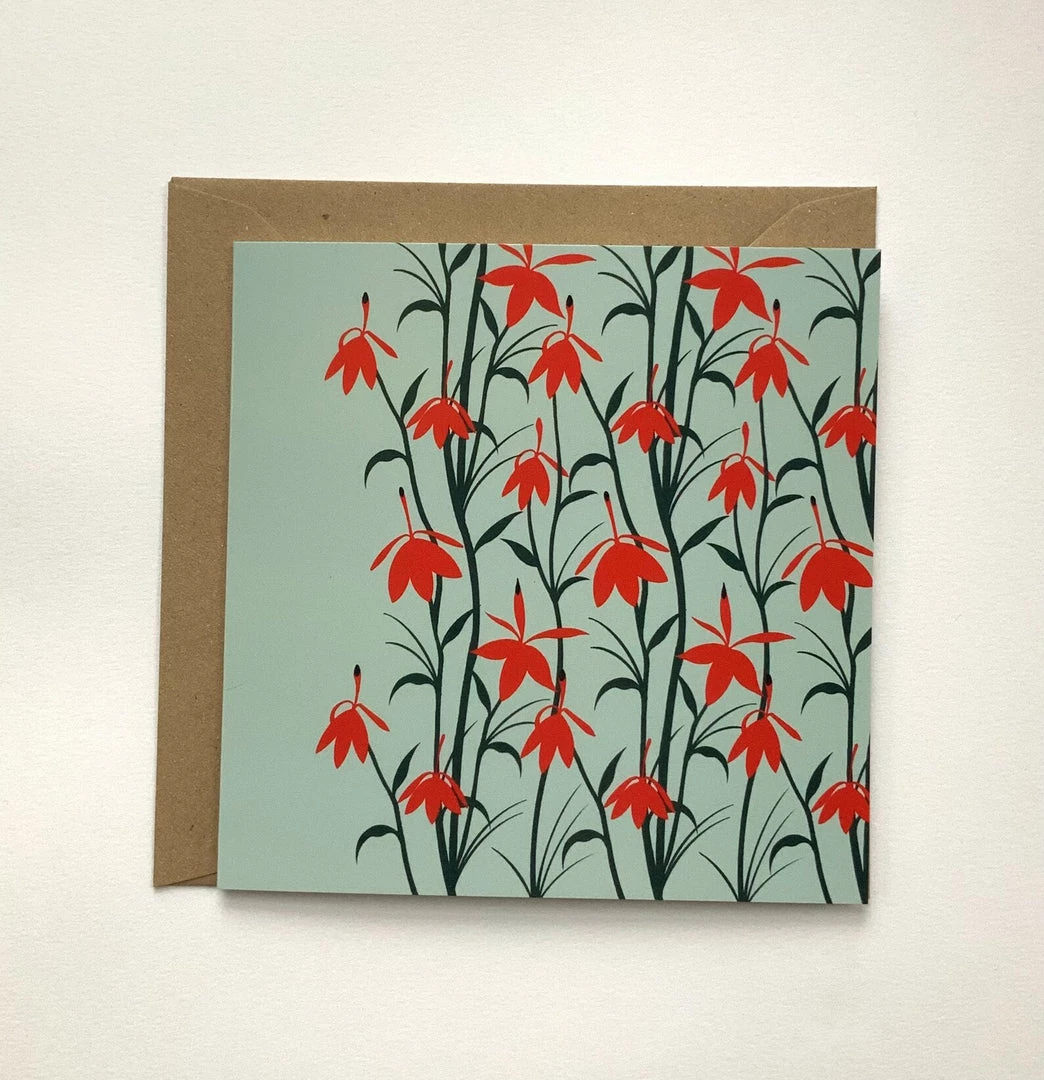 Blue Floral Card By Millie Boucher Cards And Gift Wrap