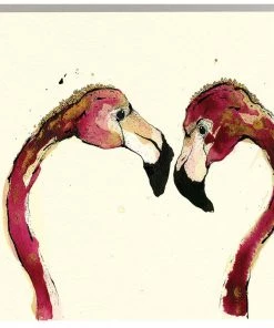 Anna Wright Art Flamingo Love - Card Cards And Gift Wrap