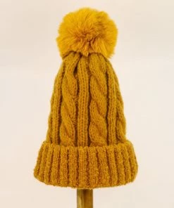 Powder Cosy Bobble Hat In Mustard Loungewear And Accessories