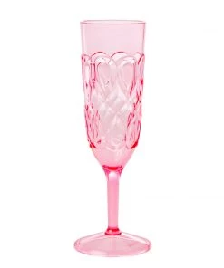 Rice By Rice Acrylic Champagne Flute In Pink