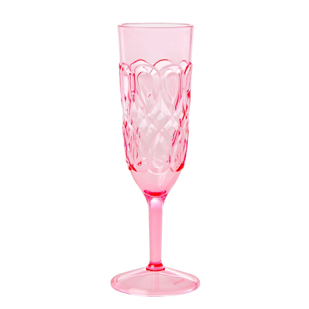 Rice By Rice Acrylic Champagne Flute In Pink