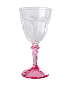Rice By Rice Two Tone Acrylic Wine Glass In Pink