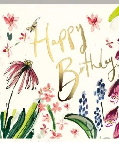 Anna Wright Art Happy Birthday Flowers Card