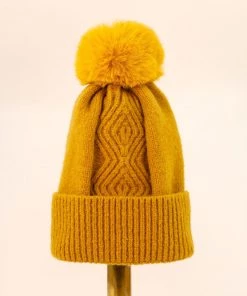 Powder Loungewear And Accessories Bobble Hat In Mustard