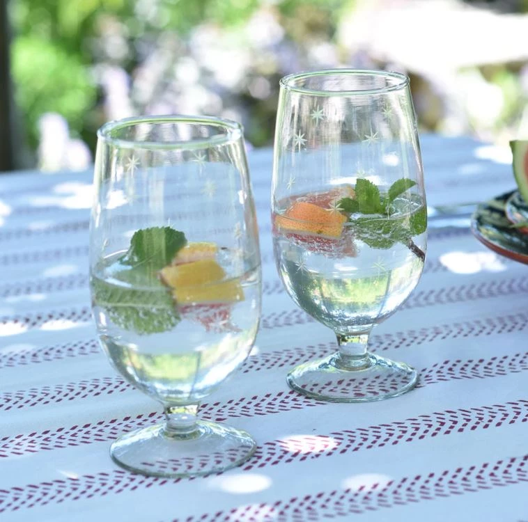 Grand Illusions Handmade Star Large Stem Glass