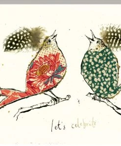 Anna Wright Art Cards And Gift Wrap Let's Celebrate Birds Card