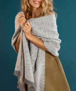 Powder Cosy Slate Grey Scarf