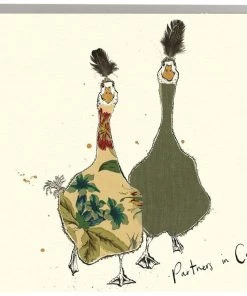 Anna Wright Art Partners In Crime Greetings Card