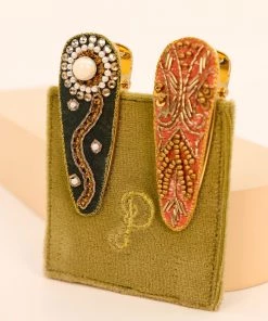 Powder Pearl Sunflower Hairclips 2 Pack