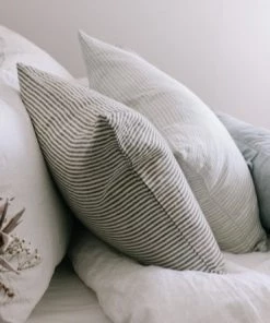Raine & Humble Storm Striped Linen Cushion