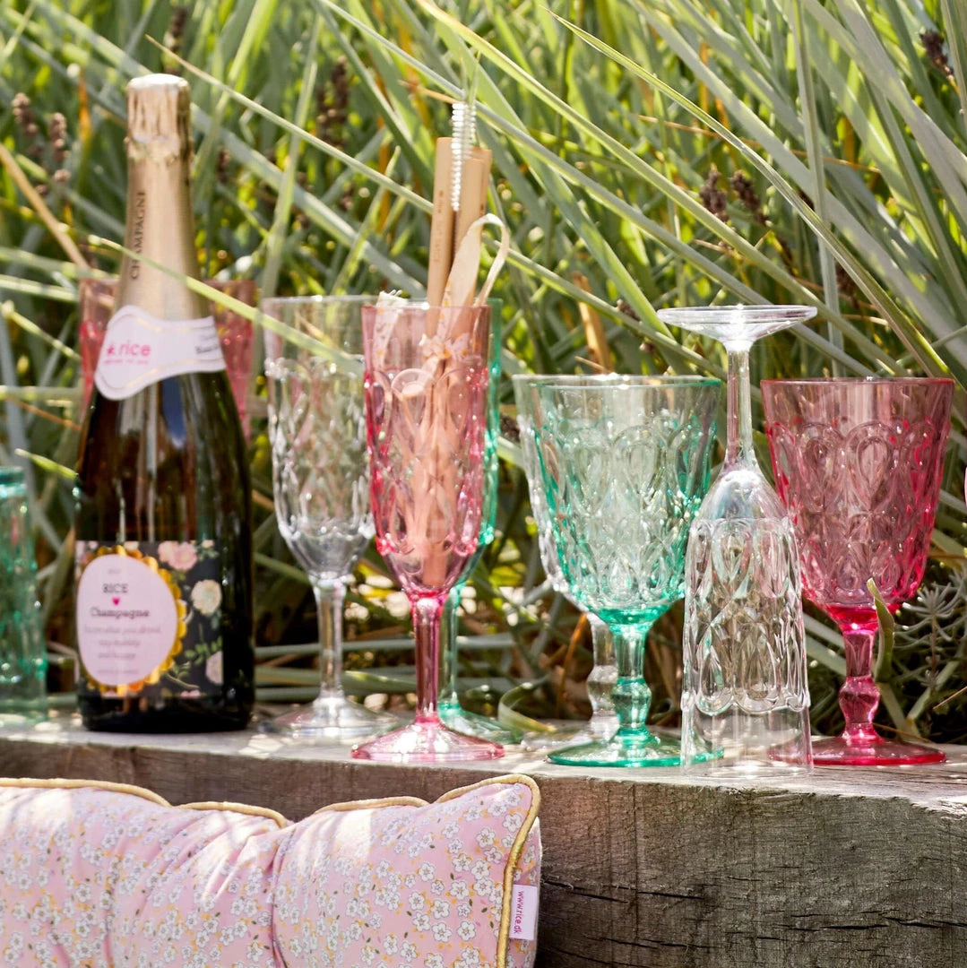 Rice By Rice Acrylic Wine Glass In Pink