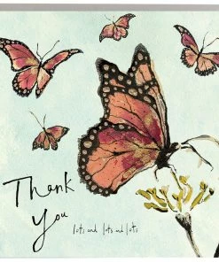 Anna Wright Art Cards And Gift Wrap Thank You Butterflies - Card