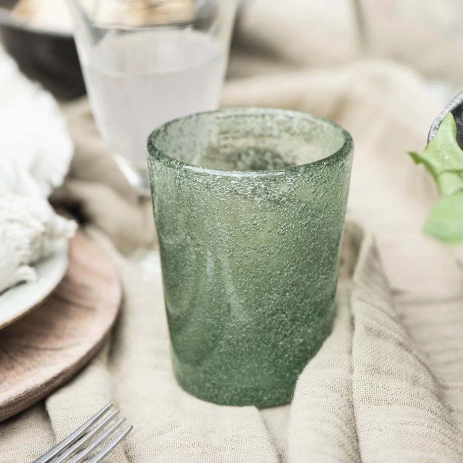 IB Laursen Kitchen & Dining Handblown Bubble Glass In Green