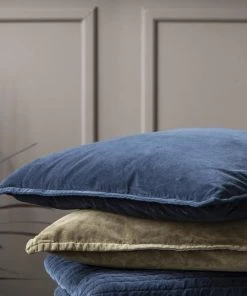 IB Laursen Velvet Cushion Midnight Blue