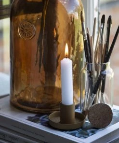 IB Laursen Candle Holder Dusty Yellow Candle Holders & Accessories