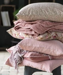 IB Laursen Velvet Cushion Pale Coral