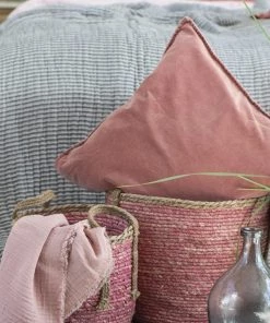 IB Laursen Velvet Cushion Pale Coral