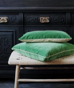 Also Home Cushions Velvet Rectangle Cushion Parrot Green