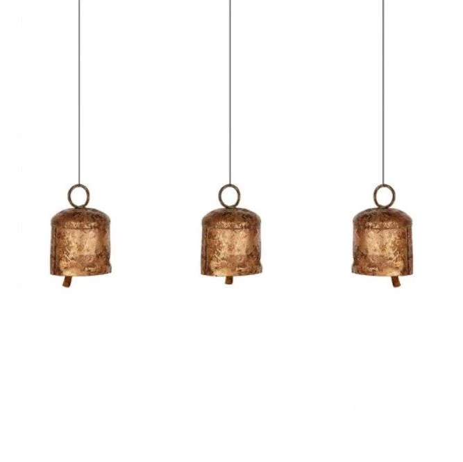 Nkuku CHRISTMAS Antique Gold Bell Decoration