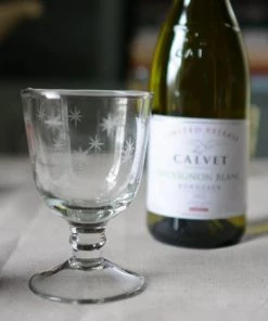 Grand Illusions Handmade Star White Wine Glass Kitchen & Dining