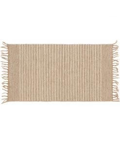 Chalk UK Cotton And Jute Striped Rug 130 X 70cm Sheepies, Rugs & Mats