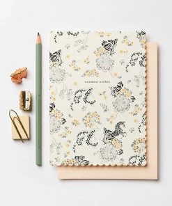 Katie Leamon Cards And Gift Wrap Zebra Warmest Wishes Card