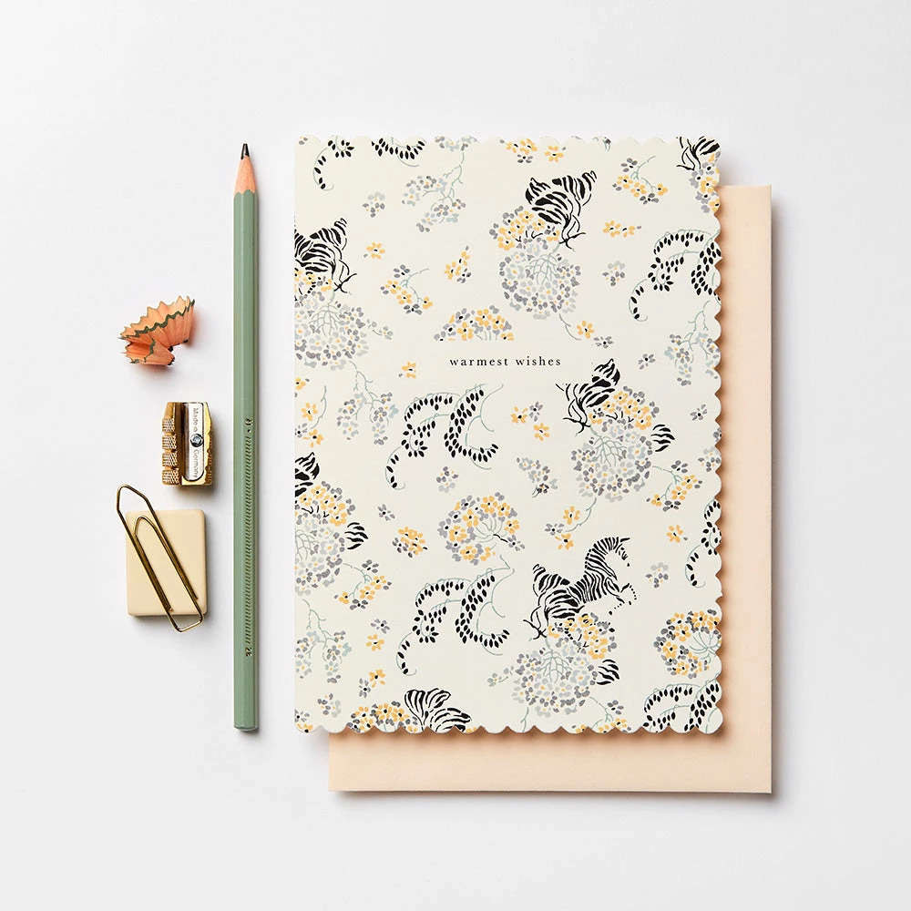Katie Leamon Cards And Gift Wrap Zebra Warmest Wishes Card