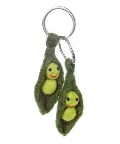 Felt So Good Gift Ideas Handmade Felt Peas Keyring Set