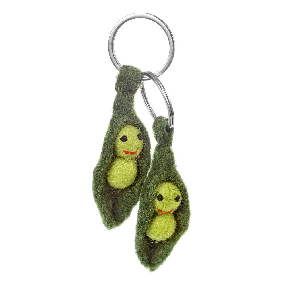 Felt So Good Gift Ideas Handmade Felt Peas Keyring Set