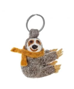 Felt So Good Gift Ideas Handmade Felt Sloth Keyring