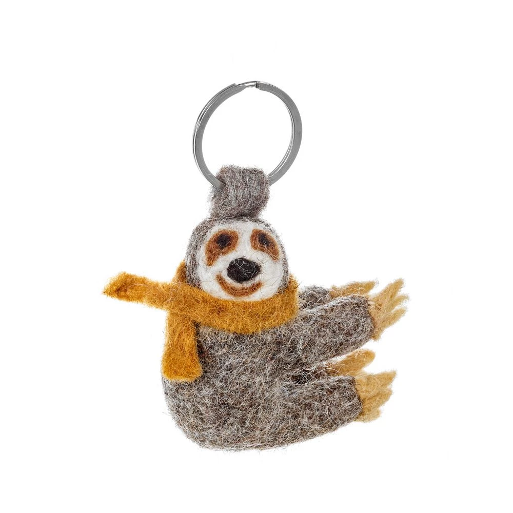 Felt So Good Gift Ideas Handmade Felt Sloth Keyring