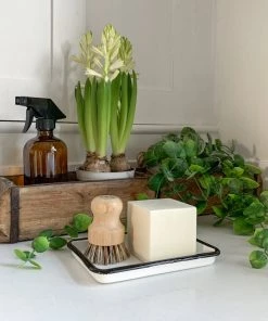 IB Laursen Candle Holders & Accessories White Enamel Rectangle Tray