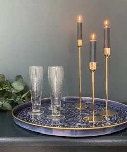 Light And Living Candle Holders & Accessories Gold Candlestick Tall