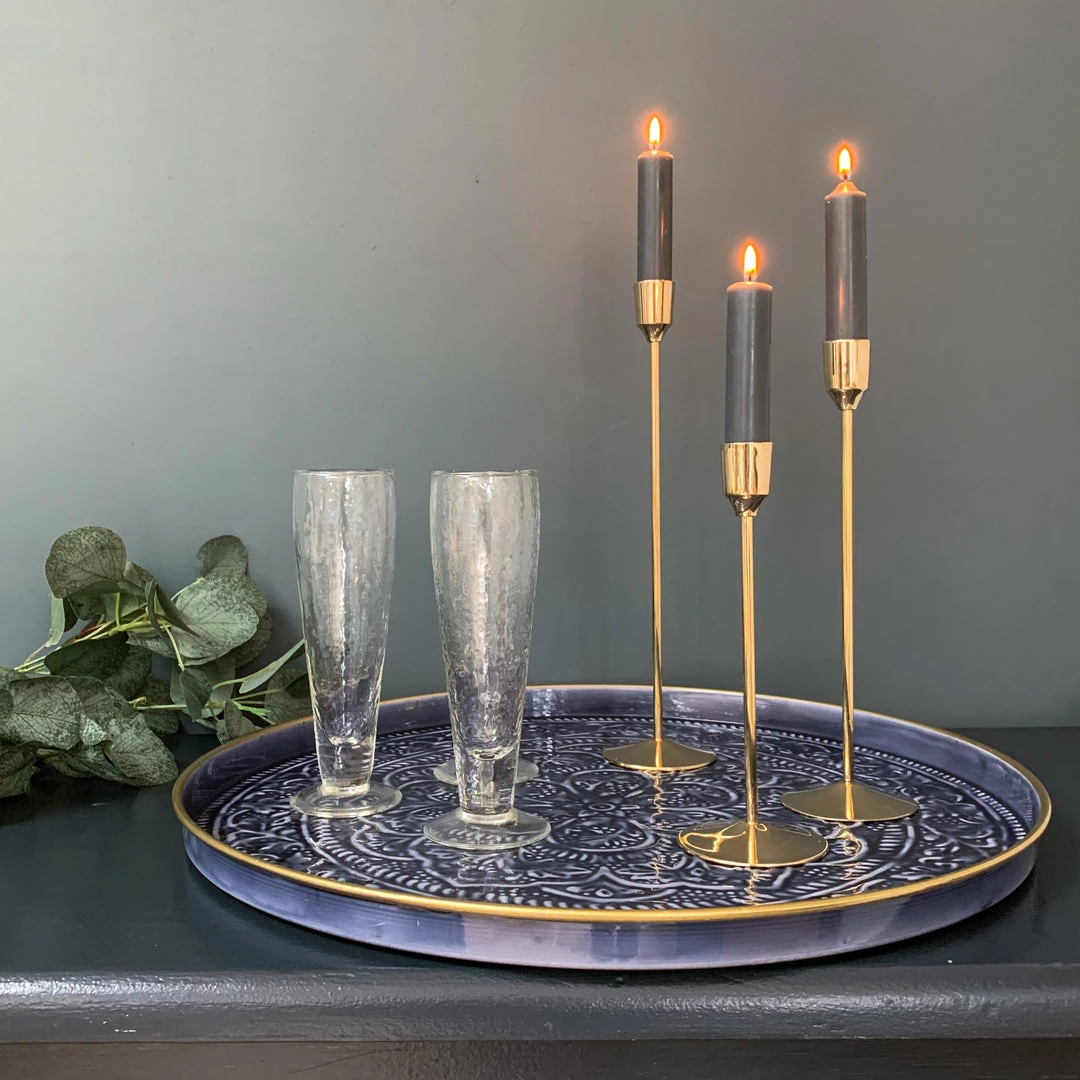 Light And Living Candle Holders & Accessories Gold Candlestick Tall