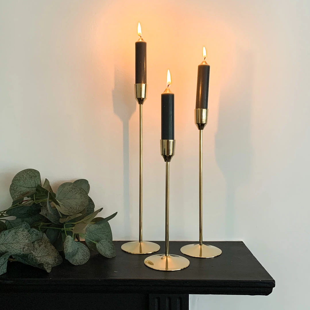 Light And Living Candle Holders & Accessories Gold Candlestick Tall