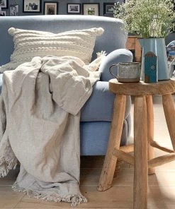 Anza Cotton Throw In Natural Last Chance To Buy