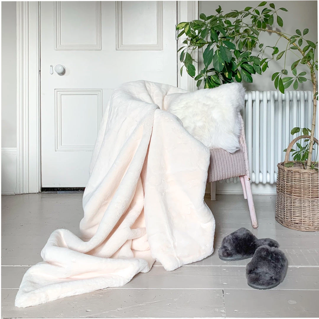 Parlane Last Chance To Buy Soft Faux Fur Throw In Winter White