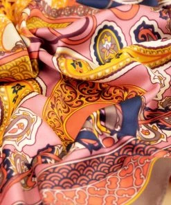 Powder Last Chance To Buy Paisley Print Satin Square