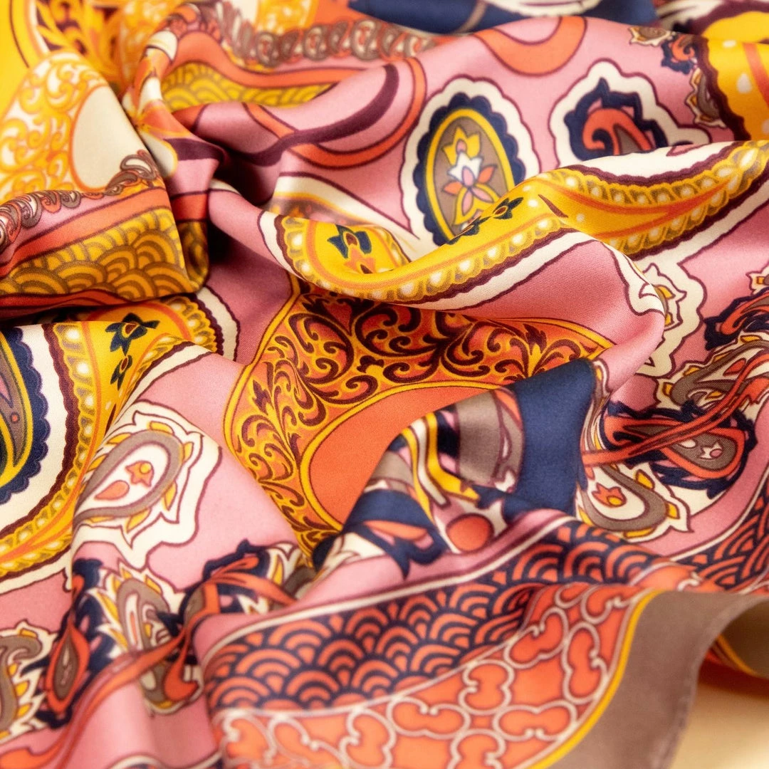 Powder Last Chance To Buy Paisley Print Satin Square