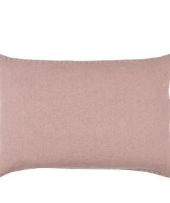 IB Laursen Cushions Rectangle Linen Cushion In Rose Pink