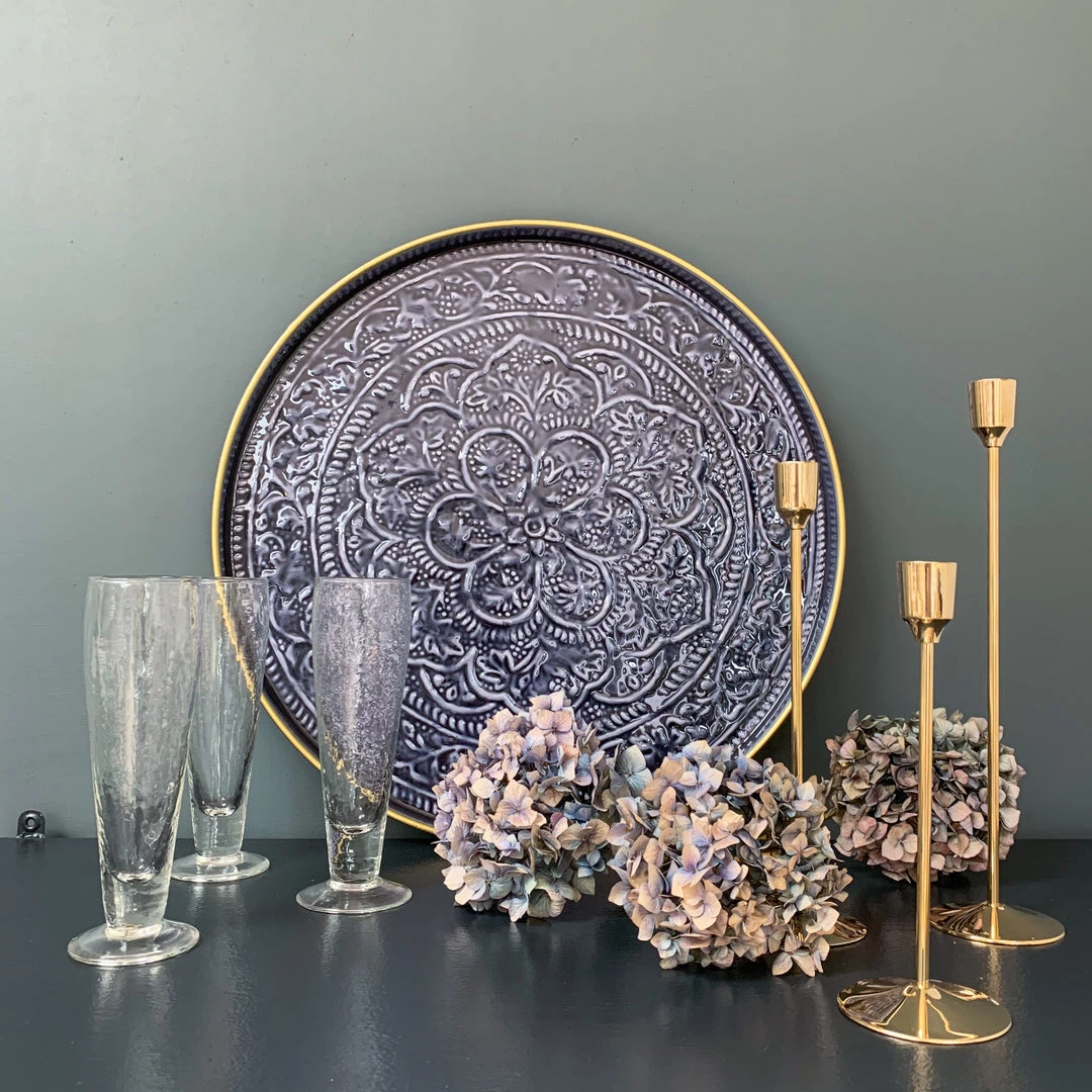 Light And Living Candle Holders & Accessories Gold Candlestick Tall