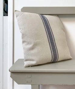 Terrace And Garden Linen Stripe Square Cushion Cushions