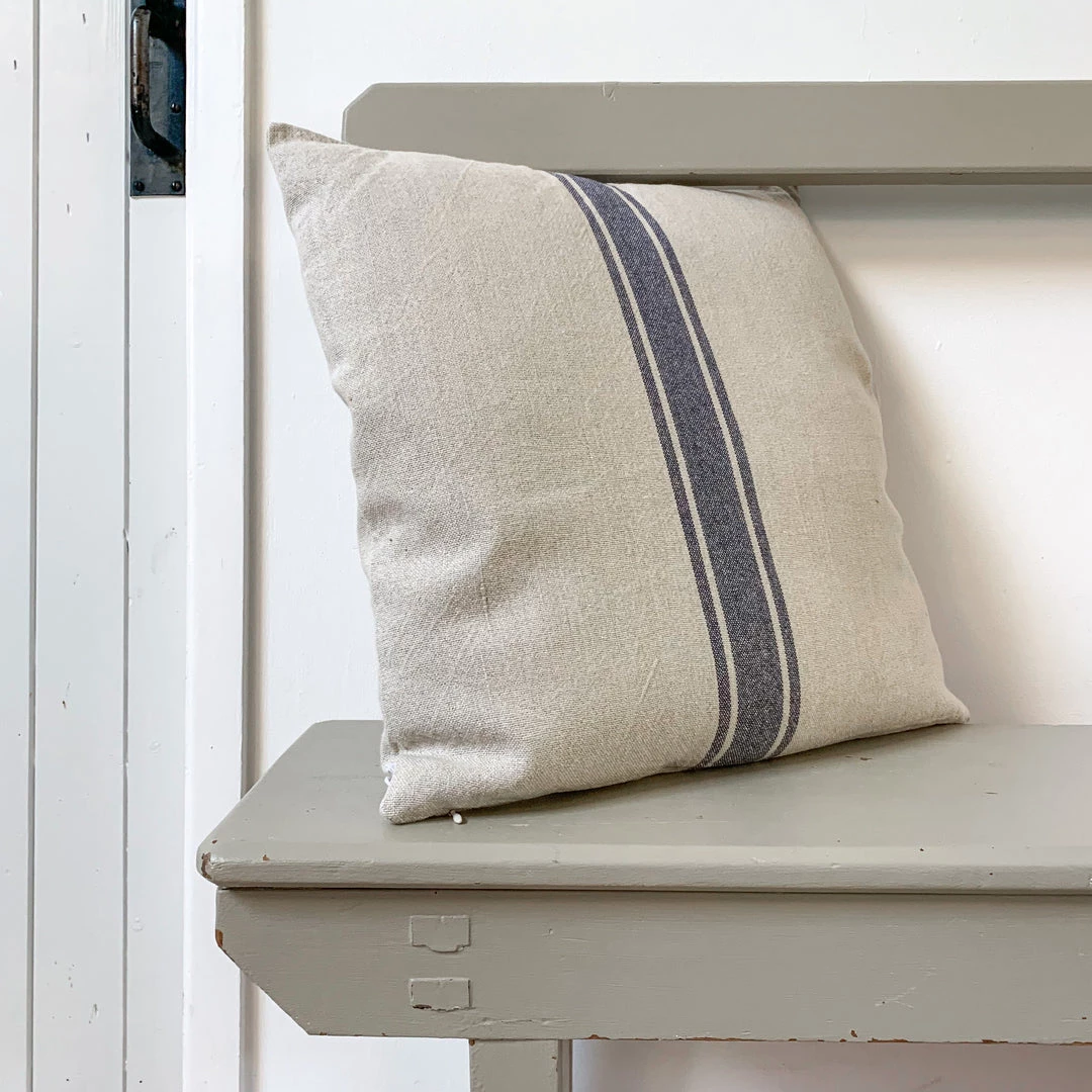 Terrace And Garden Linen Stripe Square Cushion Cushions