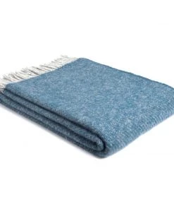 Camperdown Lane Pure New Wool Boa Throw In Ink 200cm