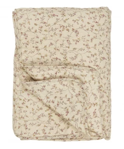 IB Laursen Garden & Outdoors Beige Quilt With Flower Vines